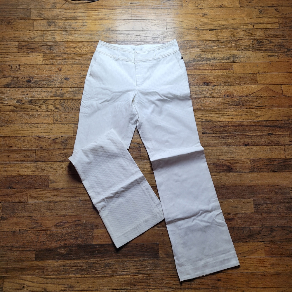 Banana Republic Cream Textured Pants